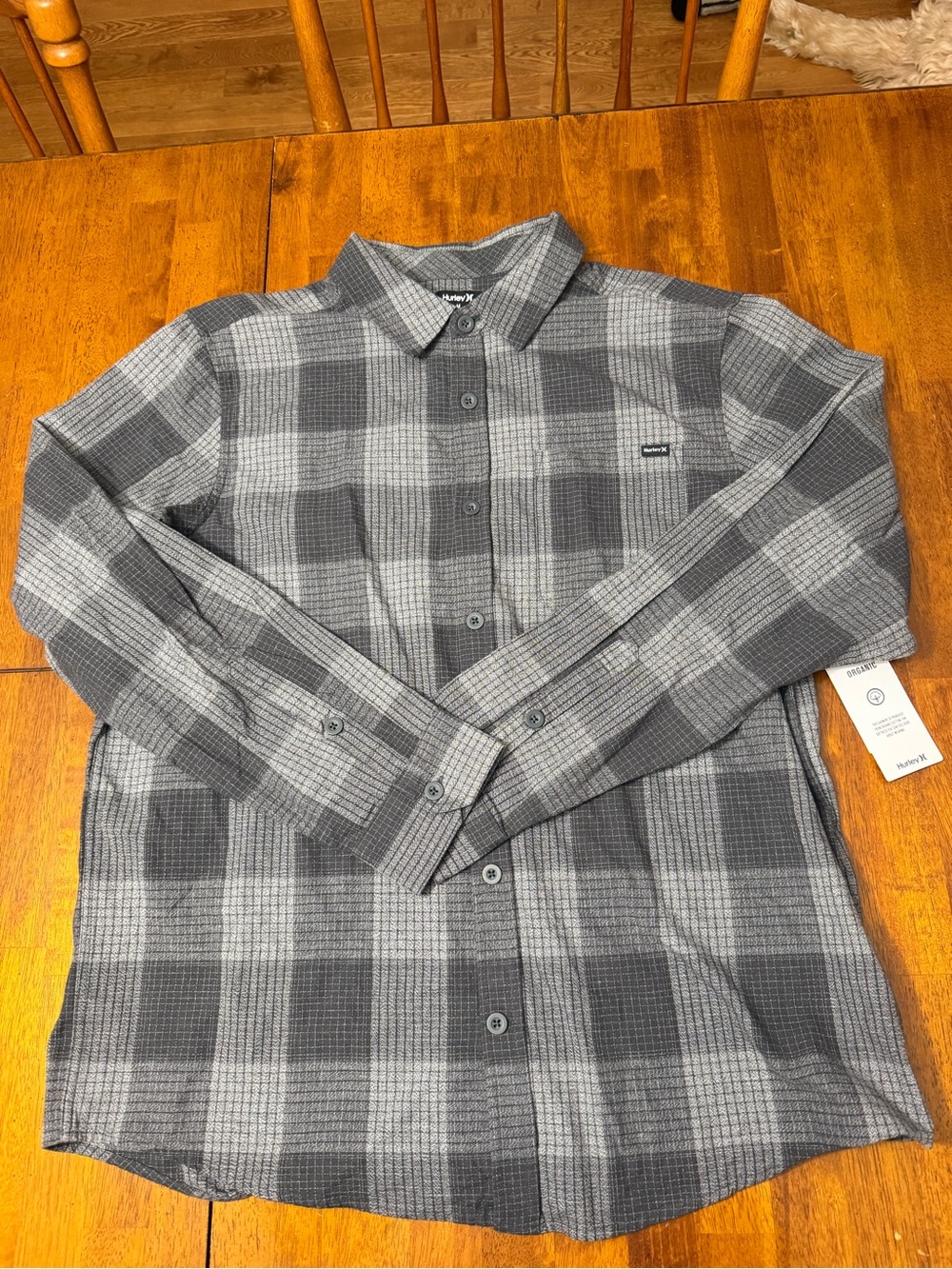 Brand New HURLEY Organic Cotton Flannel Men’s Long Sleeve Shirt Size Medium